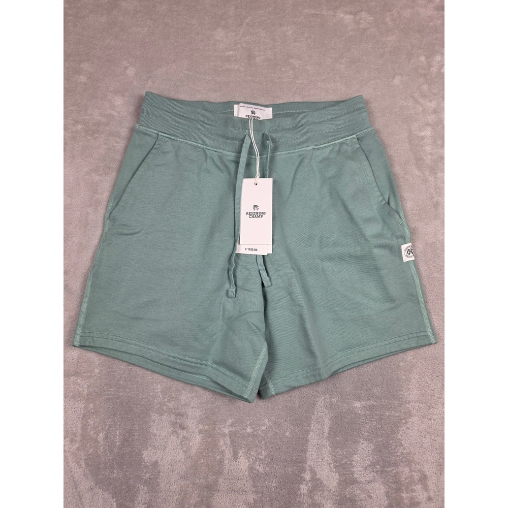 Reigning Champ Midweight French Terry Shorts Mens S Sage 6" Inseam Athleisure